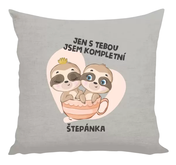 Polštář Jen s tebou jsem kompletní