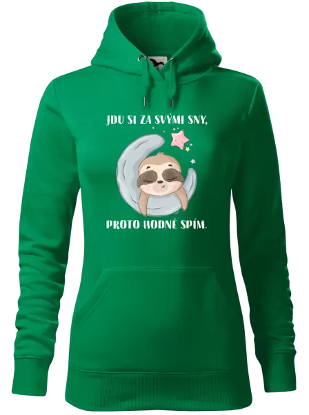Dámská mikina Jdu si za svými sny, proto hodně spím