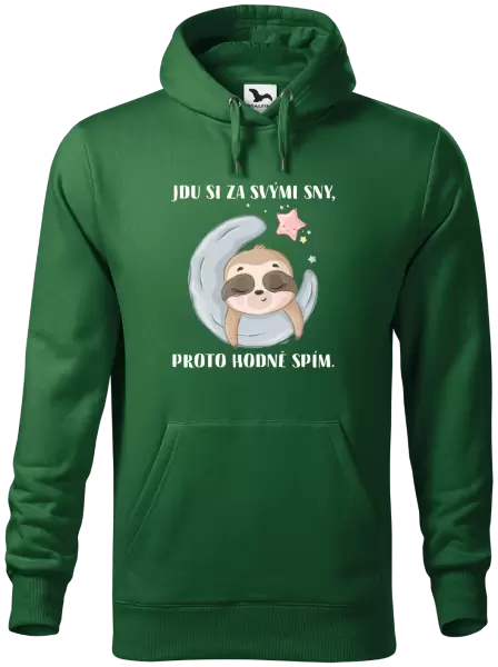 Pánská mikina Jdu si za svými sny, proto hodně spím