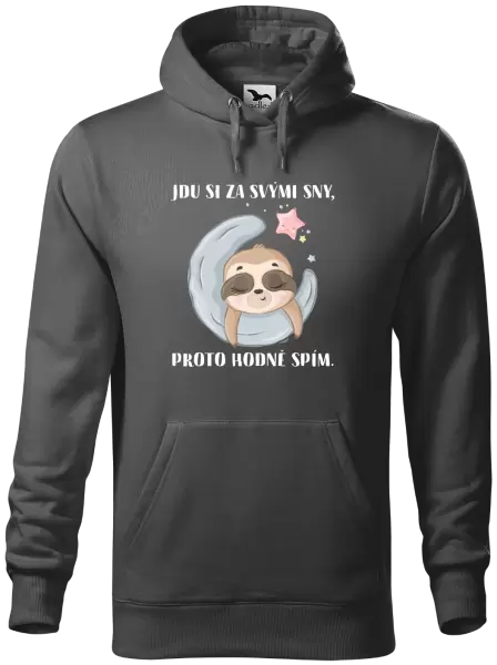 Pánská mikina Jdu si za svými sny, proto hodně spím