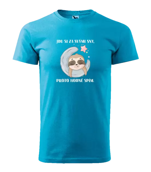 Pánské tričko Jdu si za svými sny, proto hodně spím
