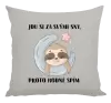 Polštář Jdu si za svými sny, proto hodně spím