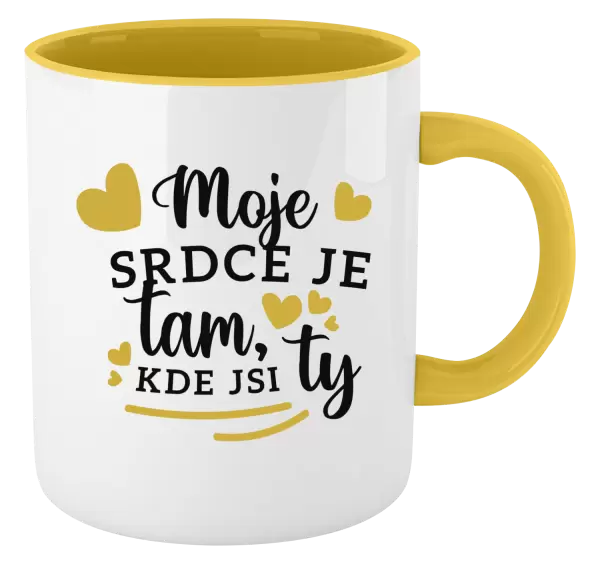 Hrnek Moje srdce je tam, kde jsi ty