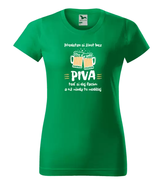 Dámské tričko Představ si život bez piva