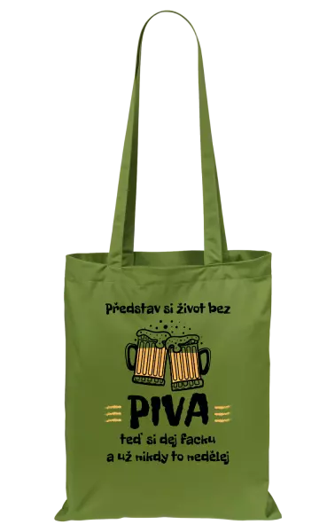 Látková taška Představ si život bez piva