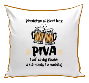 Polštář Představ si život bez piva
