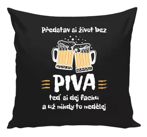 Polštář Představ si život bez piva