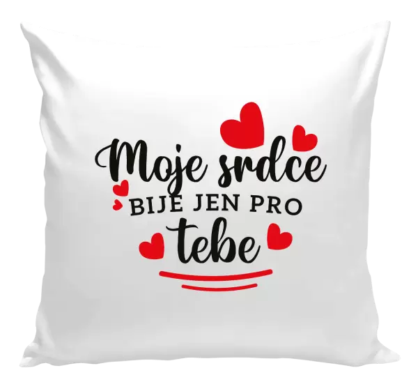 Polštář Moje srdce bije jen pro tebe