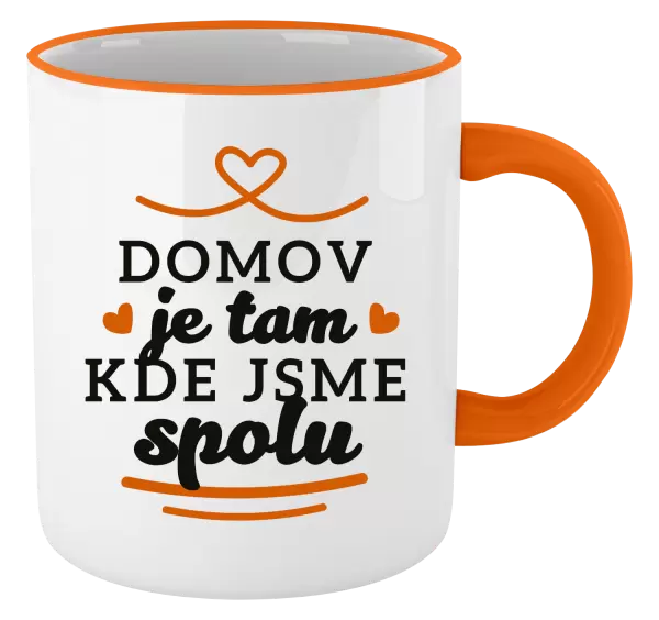 Hrnek Domov je tam, kde jsme spolu