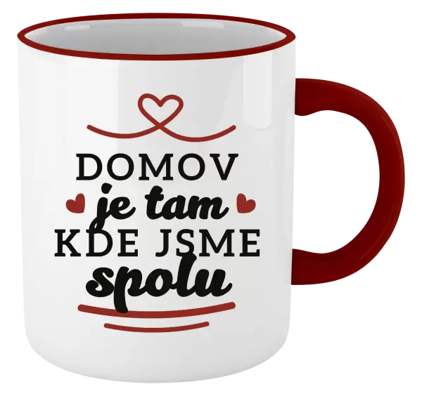 Hrnek Domov je tam, kde jsme spolu