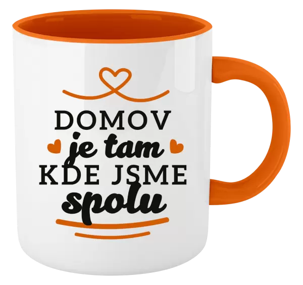 Hrnek Domov je tam, kde jsme spolu
