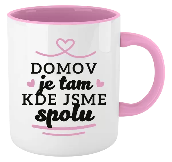 Hrnek Domov je tam, kde jsme spolu