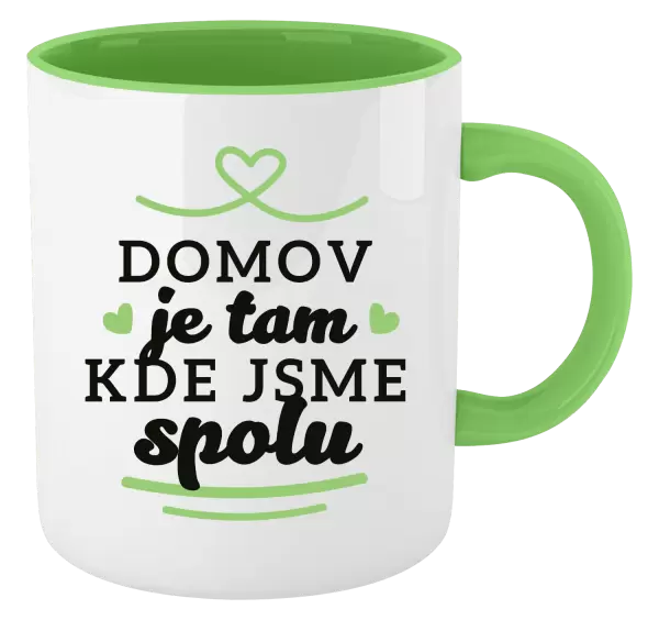 Hrnek Domov je tam, kde jsme spolu