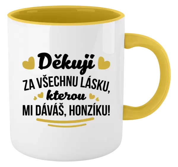 Hrnek Děkuji za všechnu lásku, kterou mi dáváš!