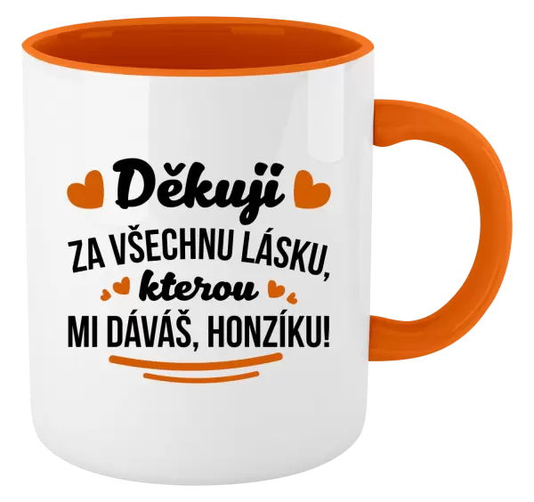 Hrnek Děkuji za všechnu lásku, kterou mi dáváš!
