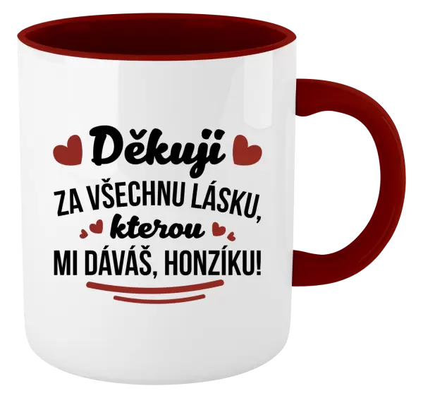 Hrnek Děkuji za všechnu lásku, kterou mi dáváš!