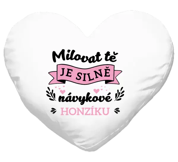 Polštář Milovat tě je silně návykové