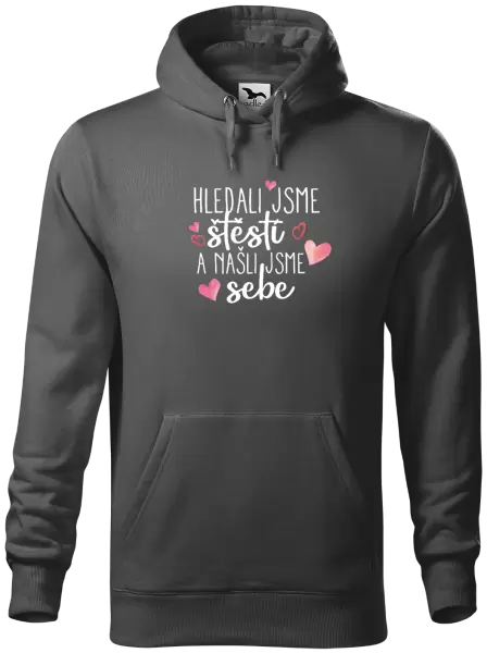 Pánská mikina Hledali jsme štěstí a našli jsme sebe