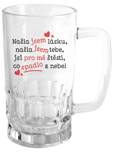 Půllitr Našla jsem lásku, našla jsem tebe