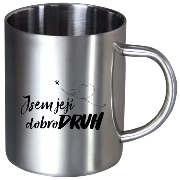 Nerezový hrnek Jsem její dobrodruh