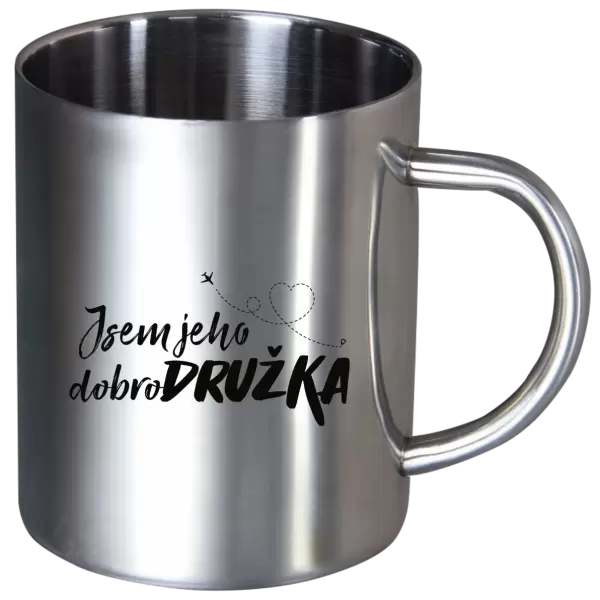 Nerezový hrnek Jsem jeho dobrodružka