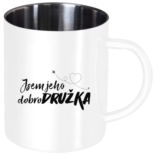 Nerezový hrnek Jsem jeho dobrodružka