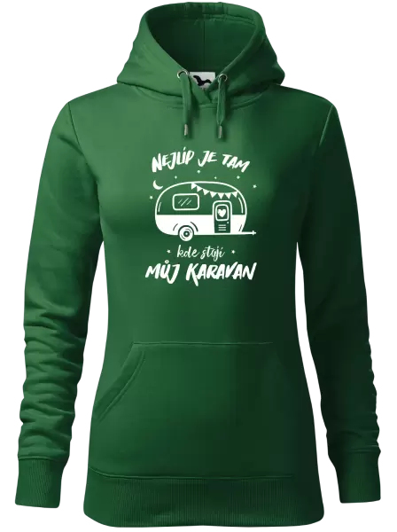 Dámská mikina Nejlíp je tam, kde stojí můj karavan
