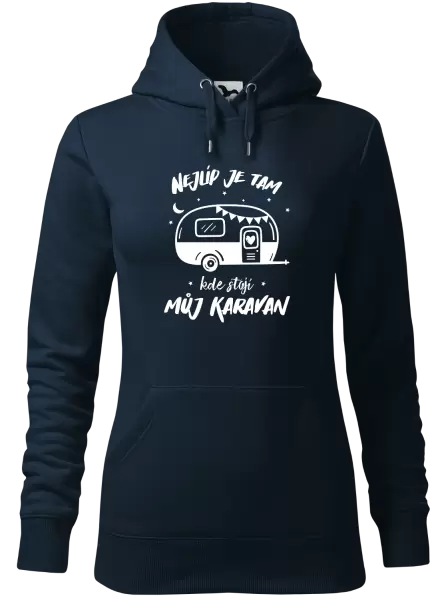 Dámská mikina Nejlíp je tam, kde stojí můj karavan