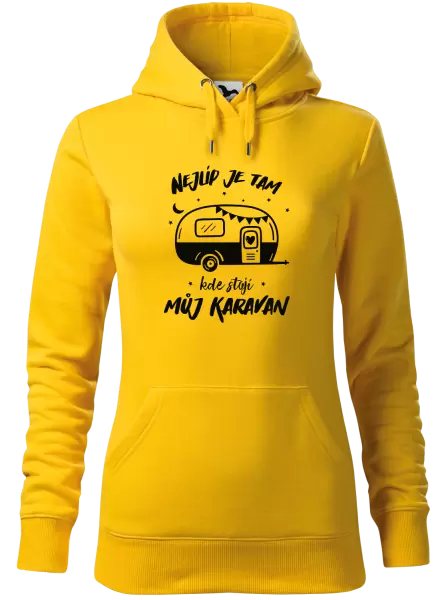 Dámská mikina Nejlíp je tam, kde stojí můj karavan