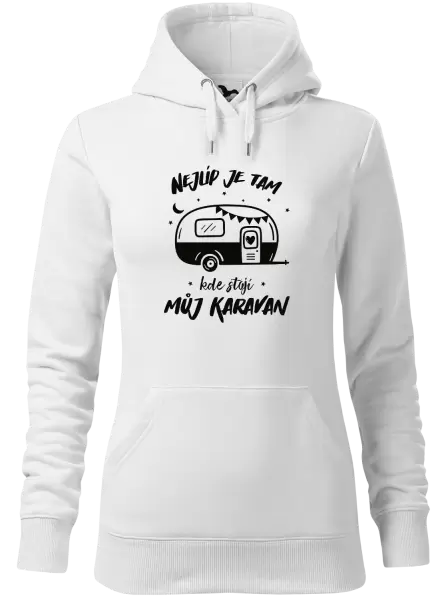 Dámská mikina Nejlíp je tam, kde stojí můj karavan