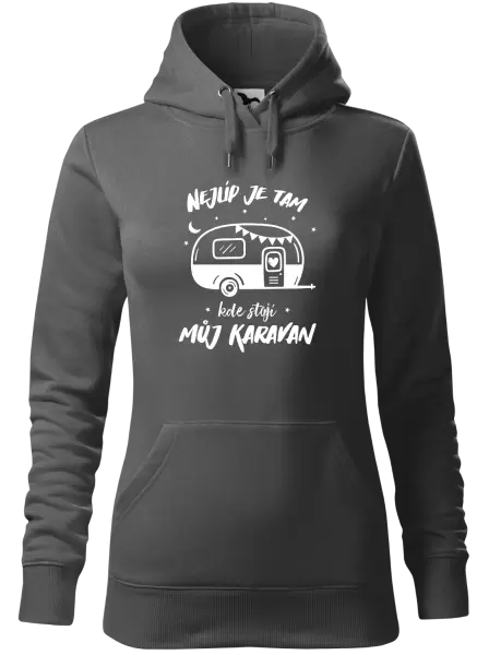 Dámská mikina Nejlíp je tam, kde stojí můj karavan