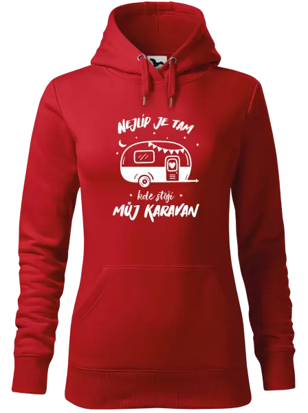 Dámská mikina Nejlíp je tam, kde stojí můj karavan