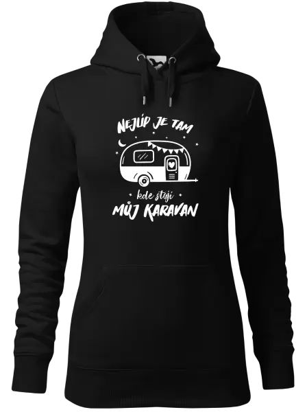 Dámská mikina Nejlíp je tam, kde stojí můj karavan