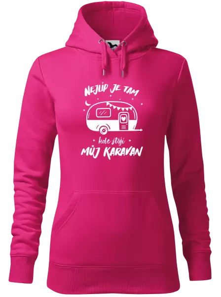 Dámská mikina Nejlíp je tam, kde stojí můj karavan