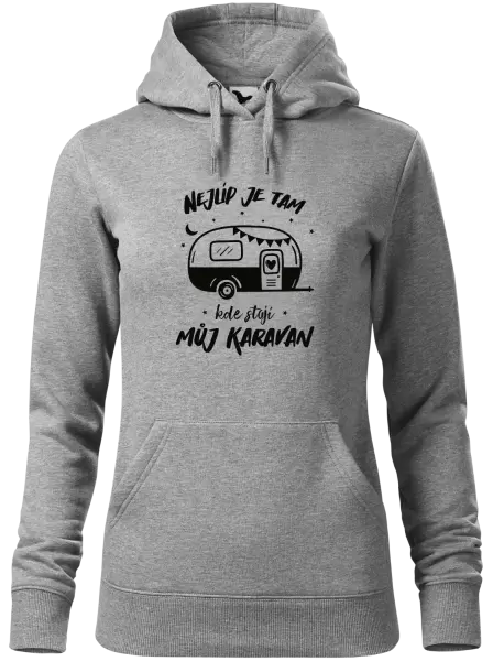 Dámská mikina Nejlíp je tam, kde stojí můj karavan