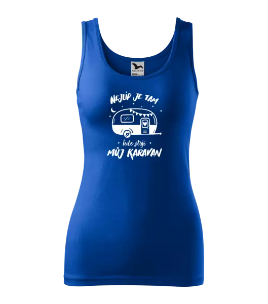 Dámské tílko Nejlíp je tam, kde stojí můj karavan