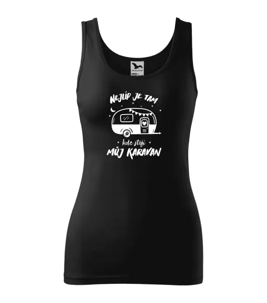 Dámské tílko Nejlíp je tam, kde stojí můj karavan