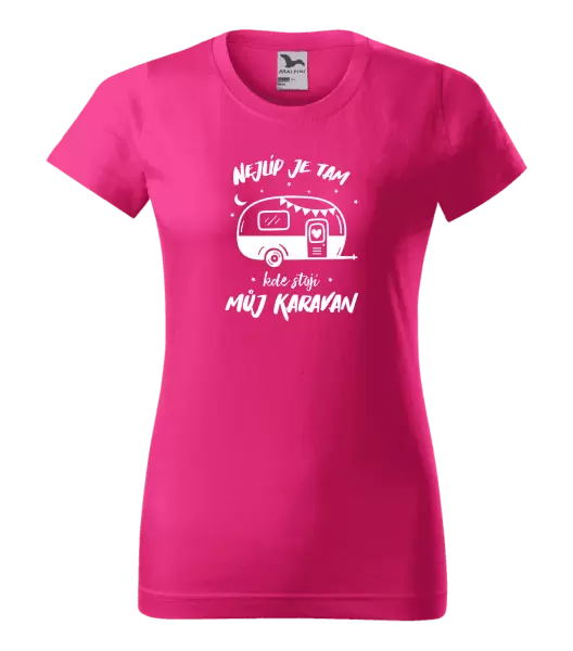Dámské tričko Nejlíp je tam, kde stojí můj karavan