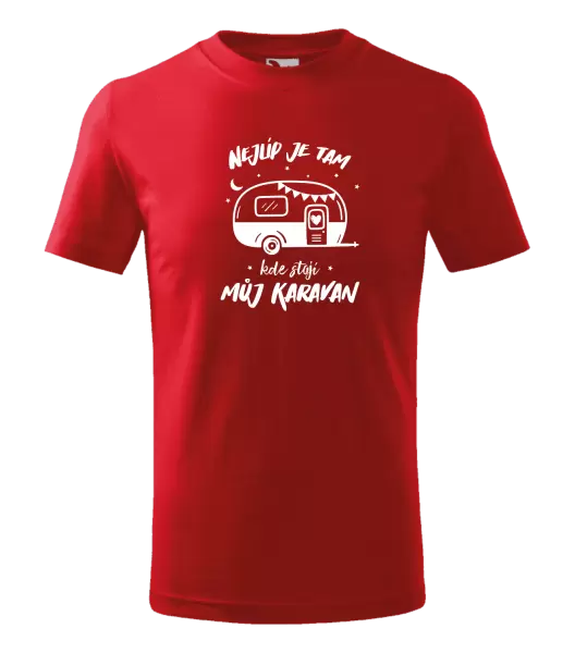 Dětské tričko Nejlíp je tam, kde stojí můj karavan