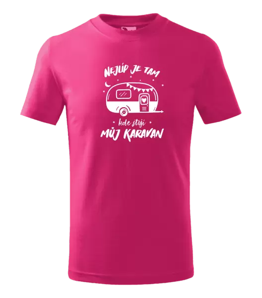 Dětské tričko Nejlíp je tam, kde stojí můj karavan