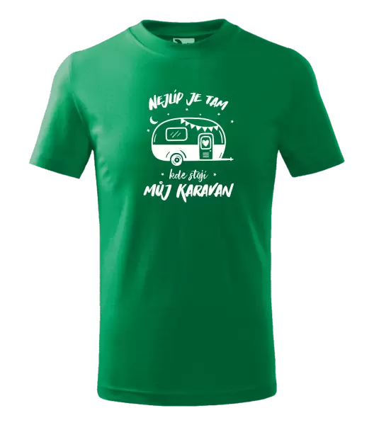 Dětské tričko Nejlíp je tam, kde stojí můj karavan