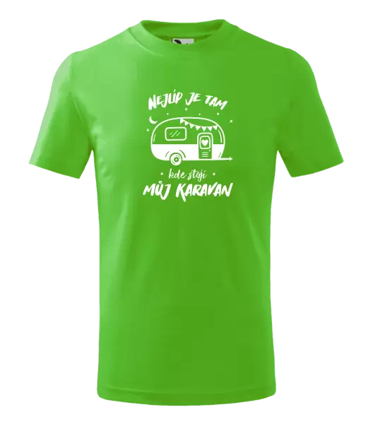 Dětské tričko Nejlíp je tam, kde stojí můj karavan