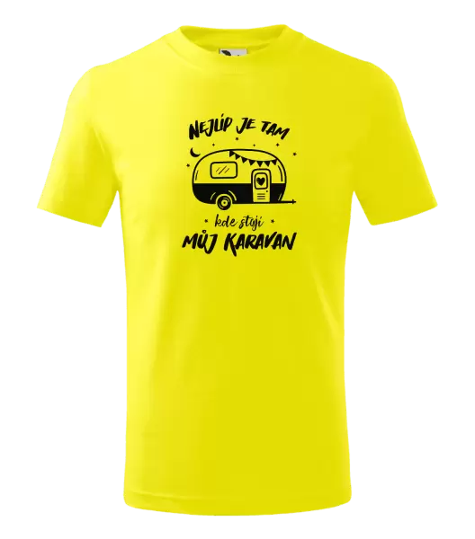 Dětské tričko Nejlíp je tam, kde stojí můj karavan