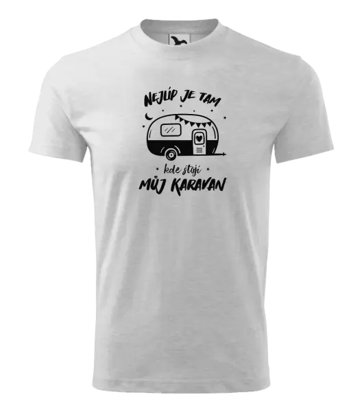 Dětské tričko Nejlíp je tam, kde stojí můj karavan