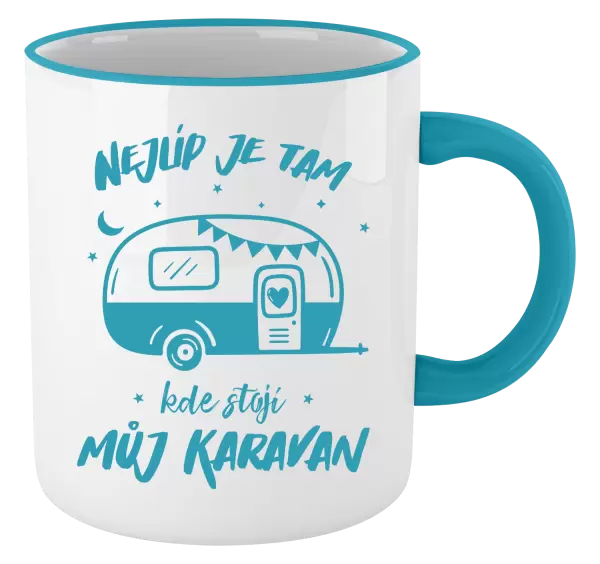 Hrnek Nejlíp je tam, kde stojí můj karavan