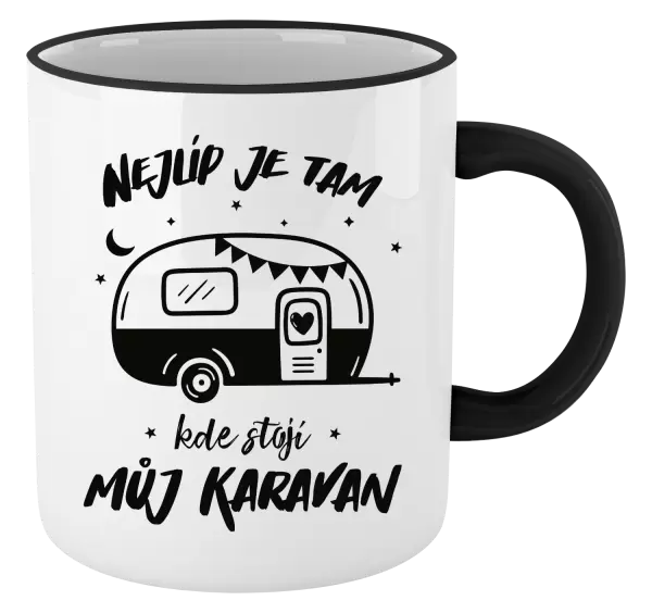 Hrnek Nejlíp je tam, kde stojí můj karavan