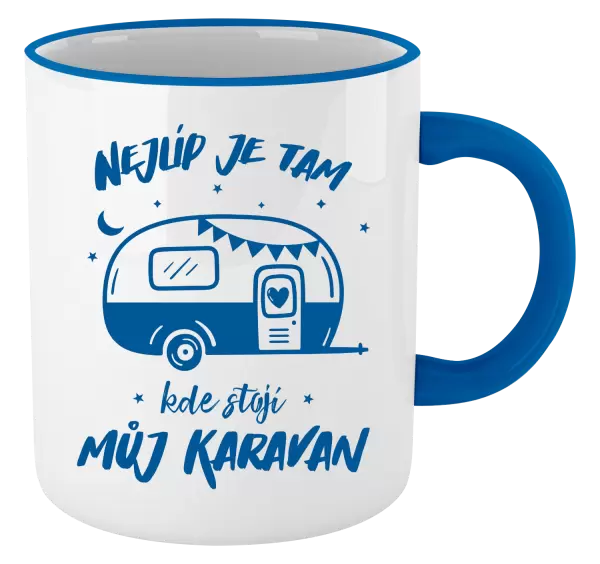 Hrnek Nejlíp je tam, kde stojí můj karavan