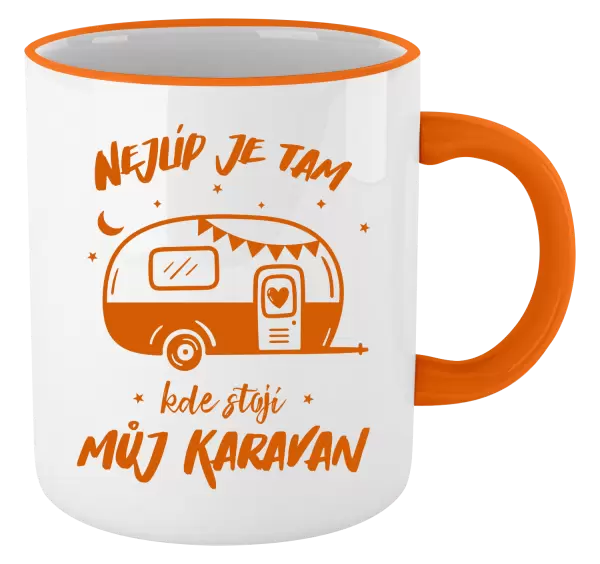Hrnek Nejlíp je tam, kde stojí můj karavan