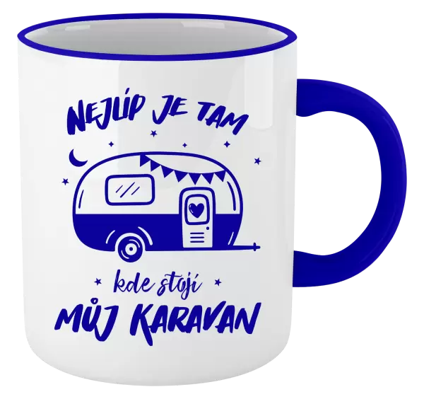 Hrnek Nejlíp je tam, kde stojí můj karavan
