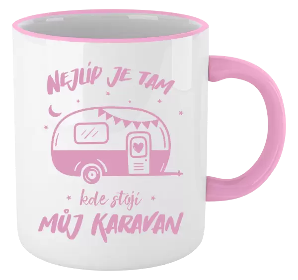Hrnek Nejlíp je tam, kde stojí můj karavan